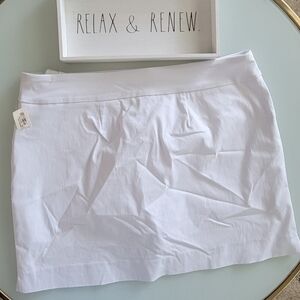 NWT! COUNTERPARTS I Women's‎ SKORT Skirt With Built-in Shorts White - PXL